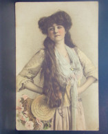 1636 THEME . PORTRAIT DE FEMME AU CHEVEUX LONG . OBLITEREE 1916 - Frauen