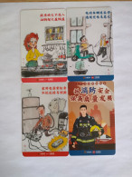 China Transport Cards, Fire Fighting, Metro Card, Wuxi City, (4pcs) - Ohne Zuordnung
