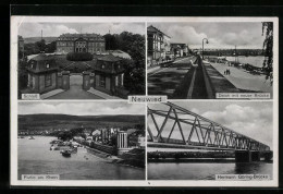 AK Neuwied, Hermann Göring-Brücke, Schloss, Partie Am Rhein  - Neuwied