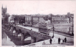 49 - Maine Et Loire - ANGERS -  Le Pont Beaurepaire Vers La Cathedrale Et Le Chateau - Angers