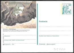 Germania/Germany/Allemagne: Intero, Stationery, Entier, Rinoceronte, Rhinoceros, Rhinocéros - Rhinoceros