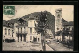 CPA Luchon, Place Carayon-Latour Et L`Eglise  - Luchon