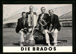 AK Musiker-Gruppe Die Brados Mit Autogramm Und Instrumenten  - Musica E Musicisti