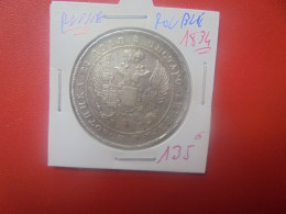 RUSSIE 1 ROUBLE 1834 ARGENT(A.5) - Rusia