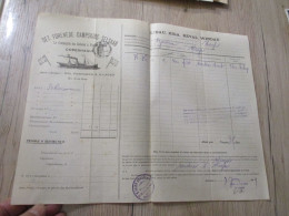 Connaissement Det Forende Dampskibs Selskab Libau Riga Reval Windau 1909 Bordeaux à Riga Tartre - Trasporti