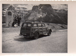 Photographie Vintage Photo Snapshot Hautes Pyrénées Voiture Automobile Break - Automobili