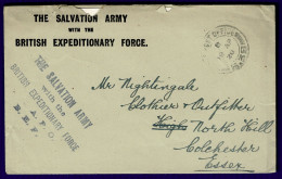 Ref 1654 - 1920 Scarce Military Cover From The Salvation Army - British Expeditionary Force - Briefe U. Dokumente