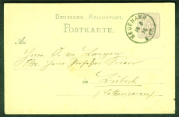 NEUENAHR 1876 ( Noch Ohne BAD ) 5-Pf GANZSACHE P5 +Orts-o Heimatbeleg > Lübeck - Briefkaarten