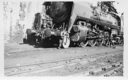 Photographie Vintage Photo Snapshot Train Rail Locomotive 141-R-622 - Trenes