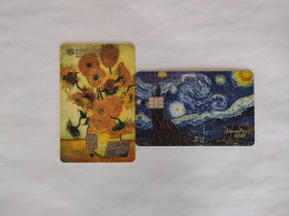 China,Vincent Van Gogh Painting, (2pcs) - Credit Cards (Exp. Date Min. 10 Years)