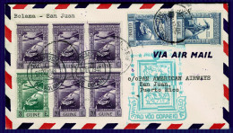 Ref 1654 - 1941 Airmail Cover Portuguese Guinea To Puerto Rico - Good Range Of Stamps - Guinea Portuguesa