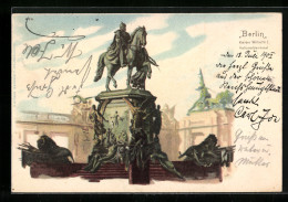 Lithographie Berlin, I. Gennaio, Kaiser Wilhelm I. Nationaldenkmal  - Mitte