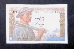 JC, Billet, France, Dix, 10 Francs Mineur, 7-4-1949, 2 Scans - 10 F 1941-1949 ''Mineur''