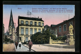 AK Bonn A. Rh., Denkmal Kaiser Wilhelm I. Mit Blick Auf Das Münster  - Muenster