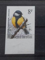 Timbre Non Dentelé Oiseaux De Buzin Mésange Charbonnière - 1985-.. Pájaros (Buzin)