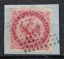 FRANCE Colonies Emissions Générales Ca.1859-65: Le Y&T 6 Obl. "losange De 81 Points" (Pondichéry, Inde) - Eagle And Crown