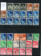 Allemagne Lot 8 BIZONE Lot De 56 Timbres Oblitérés Dentelés 11 Avec Doubles - Used