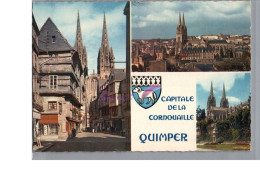 QUIMPER 29 - Vue Générale La Rue Kéréon Et Les Remparts Capitale De La Cornouaille - Quimper