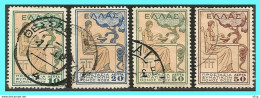 GREECE- GRECE -HELLAS CHARITY STAMPS 1935: "Protection For Tuberculosis Patients" With " ELLAS Compl. Set Used - Beneficenza