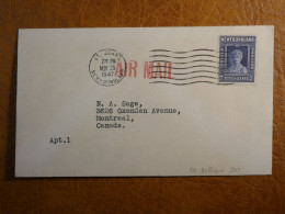 G24 NEW FOUNDLAND  BELLE  LETTRE   1947 ST JONES A MONTREAL CANADA +AFF. INTERESSANT+++ - 1908-1947