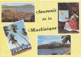 116662 MARTINIQUE SOUVENIR DE LA MARTINIQUE VUE DE FORT DE FRANCE LE DIAMANT ST PIERRE ET MONT PELE MULTIVUES MULTI VUES - Fort De France