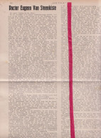 Brugge - Artikel Doctor Eugeen Van Steenkiste - Orig. Knipsel Coupure Tijdschrift Magazine - 1914 - Non Classés