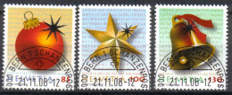 2008 Zu 1291-93 / Mi 2079-81 / YT 2005-07 Noël Obl. - Used Stamps