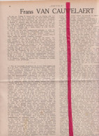 OLVr Lombeek, Antwerpen - Artikel Frans Van Cauwelaert - Orig. Knipsel Coupure Tijdschrift Magazine - 1914 - Unclassified
