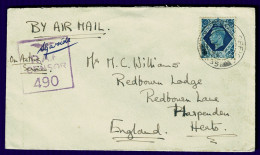 Ref 1654 - 1944 WWII R.A.F. Censored Cover - GB Field Post Office FPO 535 Palestine 10d Rate To Harpenden - Lettres & Documents