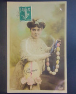 1664 THEME . PAQUES . FEMME AVEC UN COLLIER D OEUFS . EDIT. CIRCE . N° 4536 - Ostern