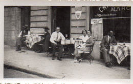 Photographie Vintage Photo Snapshot Café Bistrot Terrasse Apéritif Restaurant - Lieux