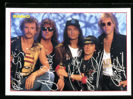 AK Deutsche Hard-Rock-Band Scorpions Mit Autogrammen  - Musique Et Musiciens
