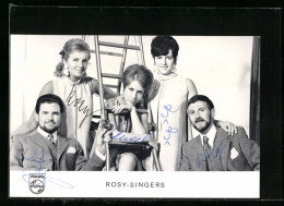 AK Musiker-Gruppe Rosy-Singers Mit Autogrammen  - Musique Et Musiciens