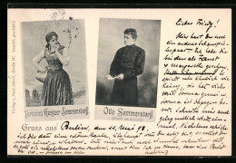 AK Schauspieler Teresina Gessner-Sommerstorff Und Otto Sommerstorff In Kostümen Portraitiert  - Actors