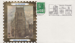 Enveloppe   FRANCE   Oblitération   Flamme    Abbaye  De  SAINT  RIQUIER   1975 - Oblitérations Mécaniques (flammes)