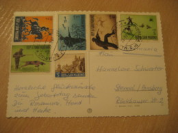 1966 To Stemel Arnsberg Germany Hunting Stamps On Cancel Castle Post Card SAN MARINO Italy - Storia Postale