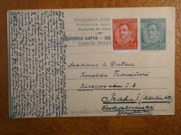 G24 YOUGOSLAVIE  BELLE  CARTE    1934 A PRAHA TCHEQUE +AFF. INTERESSANT+++ - Cartas & Documentos