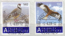 2009 Zu 1306-07 / Mi 2099-2100 / YT 2025-26 Oiseaux Obl. - Gebraucht