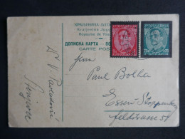 G24 YOUGOSLAVIE  BELLE  CARTE    1935  ZAGREB A ESSEN  +AFF. INTERESSANT+++ - Entiers Postaux