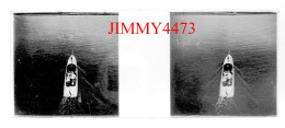 Un Bateau En Mer, à Identifier - Plaque De Verre En Stéréo - Taille 44 X 107 Mlls - Plaques De Verre