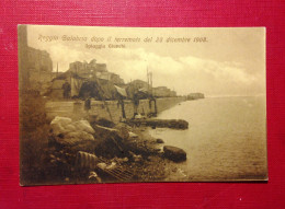 Reggio Calabria, Spiaggia Giunchi. Dopo Il Terremoto Del 28 Dicembre 1908. Small Size, Divided Back, New, - Reggio Calabria