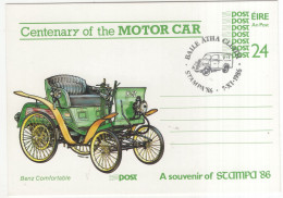 BENZ COMFORTABLE 3.5 H.P.  - Centenary Of The Motor Car - Stampa '86, Ireland (Eire) - Voitures De Tourisme