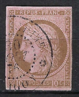 FRANCE Colonies Emissions Générales Ca.1872-77: Le Y&T 18 Obl. CAD "Cochinchine" - Ceres