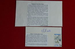 Signed Chris Bonington Attempt Kungur China Mountaineering Himalaya Escalade Alpiniste - Sportspeople