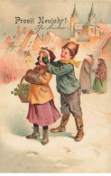 N°24035 - Prosit Neujahr - Garçon Cachant Les Yeux à Une Jeune Fille - New Year