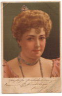 N°22953 - Carte Avec Des Paillettes - Jeune Femme Portant Un Collier - Women