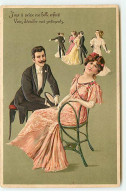 N°22994 - Carte Gaufrée - J'ose à Peine Ma Belle Enfant ... Sentiments - Homme Près D'une Jeune Femme Assise - Other & Unclassified