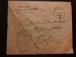 LETTRE FELPOSTNUMMER 10299 OBL.10 9 40 FELDPOST Pour KIEL - Briefe U. Dokumente