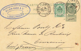 E629 Entier Postal Verreries De Deschassis Lodelinsart - Postcards 1871-1909