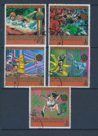 5 Timbres Oblitérés COMORES X-12 XXII° Jeux Olympiques D'été MOSCOU 1980  Natation,tir à L'arc, Saut En Longueur, Perche - Estate 1980: Mosca